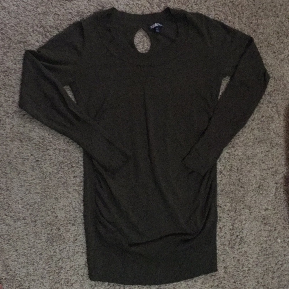 Hunter green tunic sweater